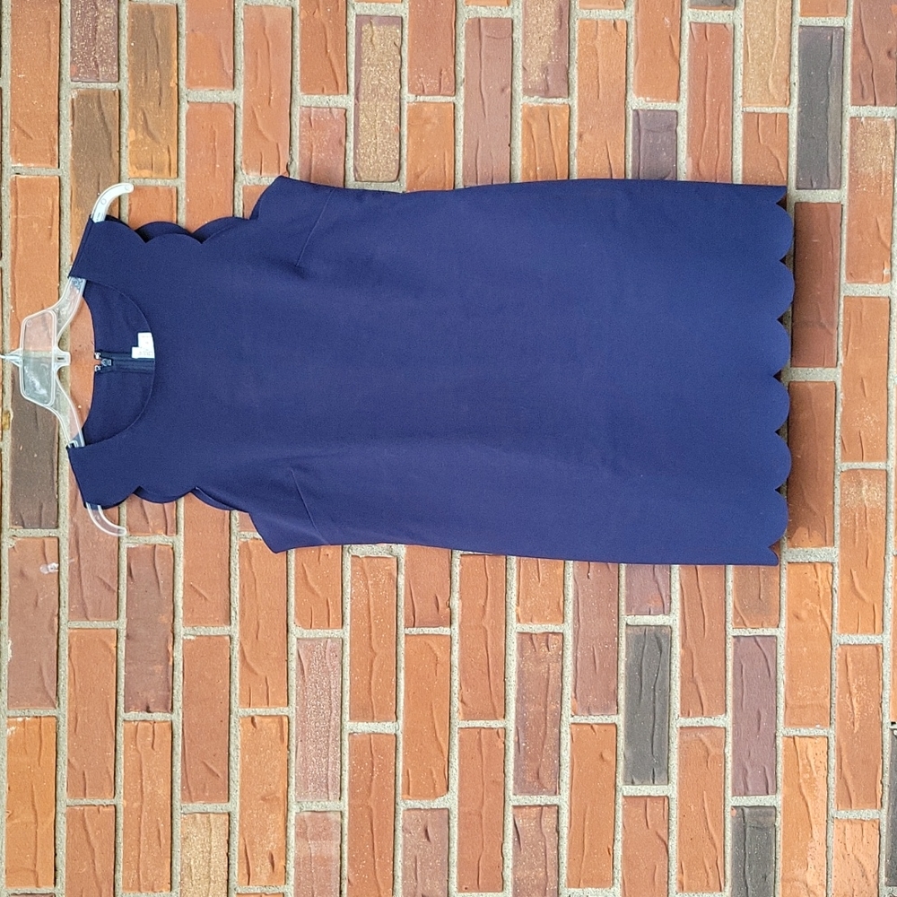 J. CREW Shift dress with scalloped edges